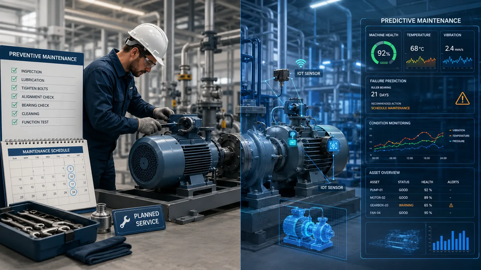 Preventive Maintenance vs Predictive Maintenance